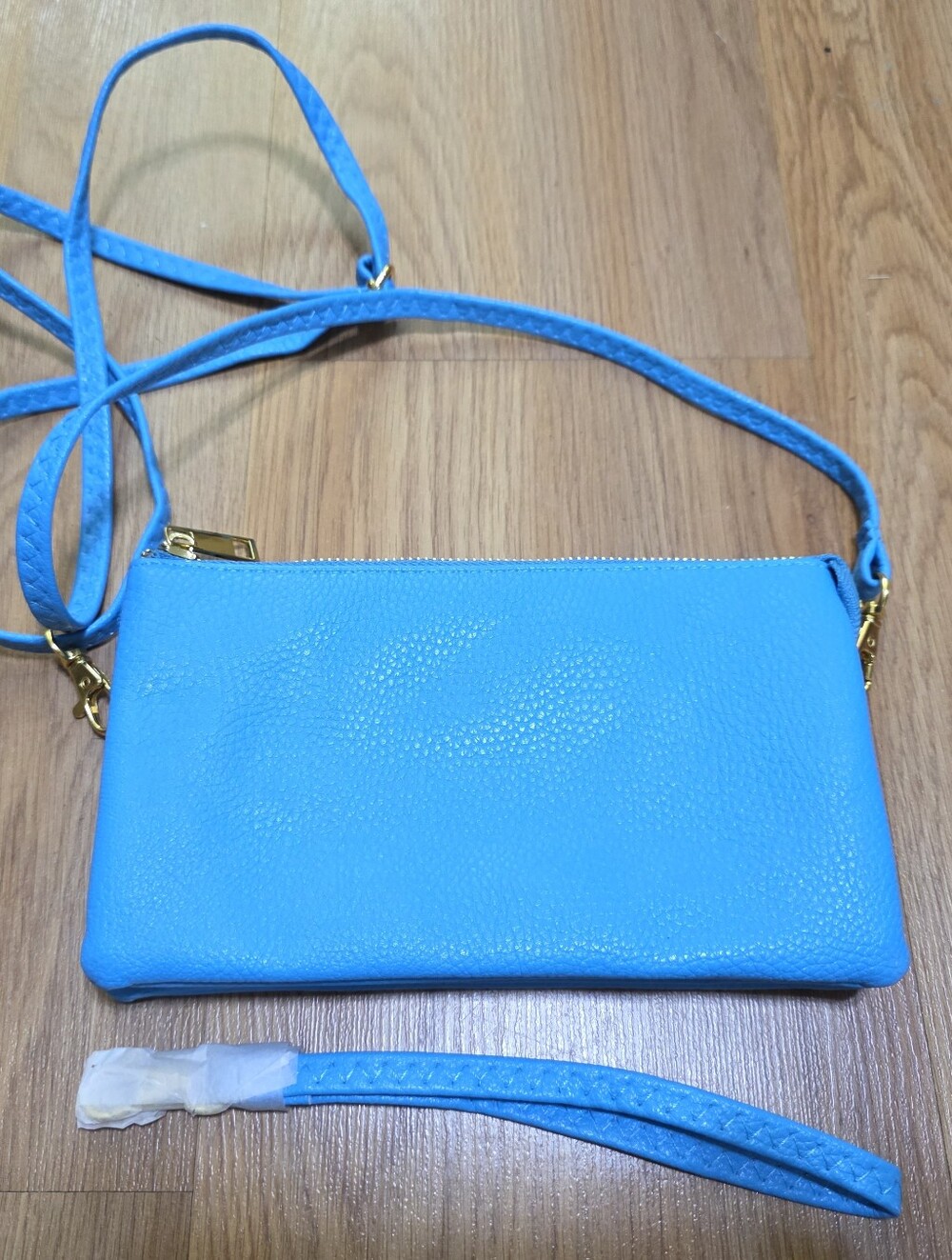 Bright Blue Crossbody Wristlet Bag - Women